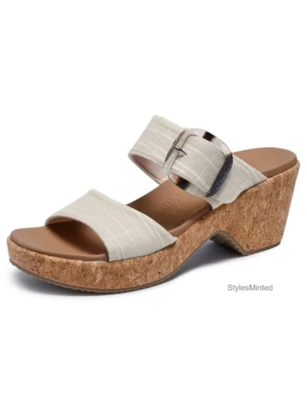 Skechers Brystol Women's Platform Wedge Sandals Comfort Luxe Foam Slide